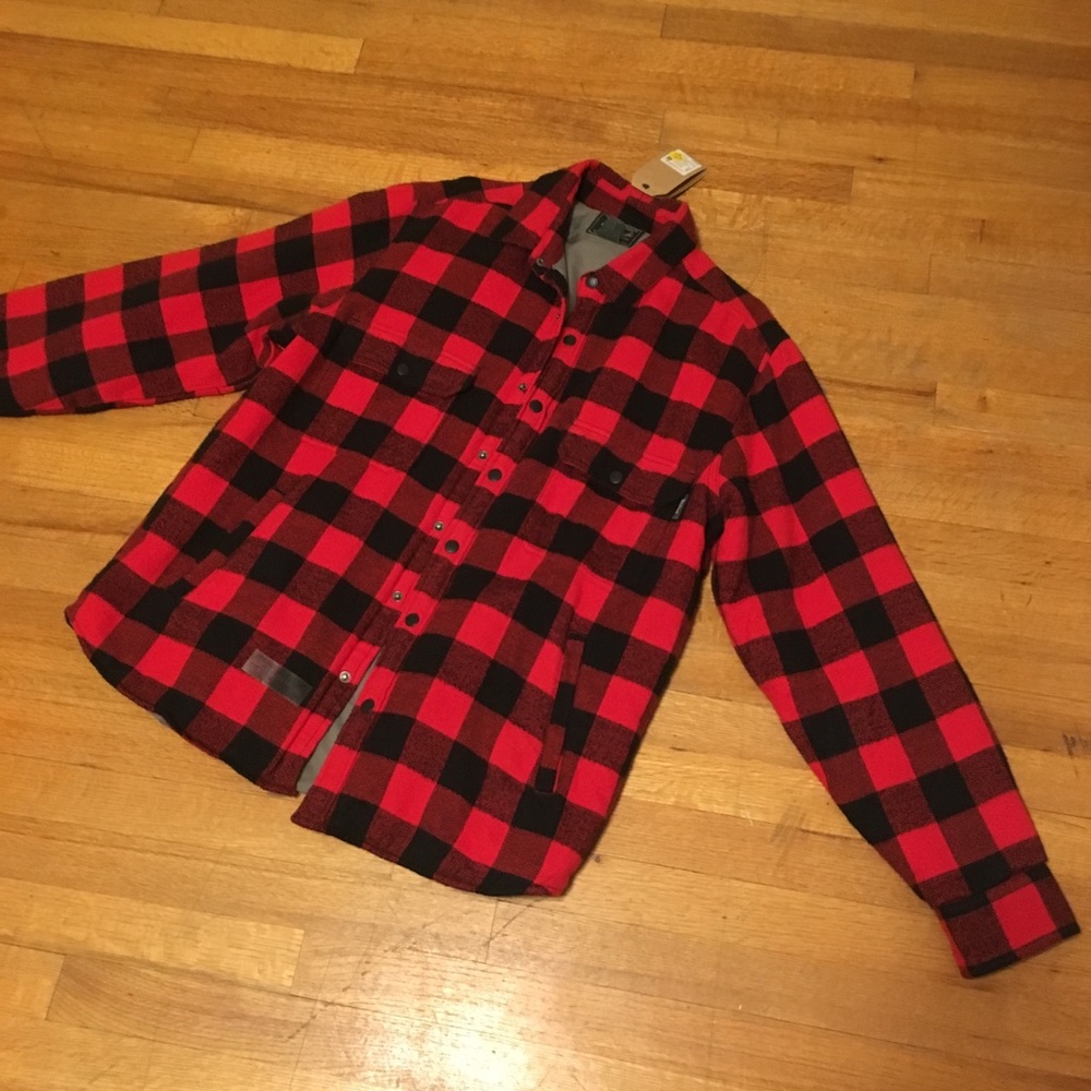 Vintage Woolrich Red and Black Checkered Jacket. Used